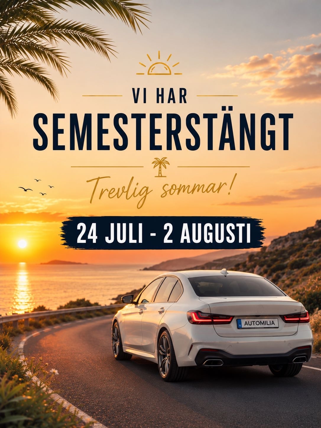 Vi har semesterstängt 24 juli – 2 augusti. Trevlig sommar!